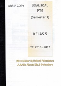 Image of Soal Soal PTS (Semester 1) Kelas 5 Tp.2016-2017