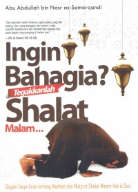 Image of Ingin Bahagia? Tegakkanlah Sholat Malam